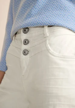 Street One Jeans*Casual Fit Culotte Jeans soft ecru washed