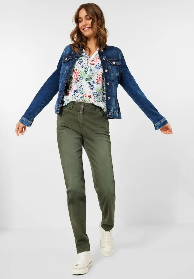 Cecil Hosen*Casual Fit Hose in Inch 32 utility olive