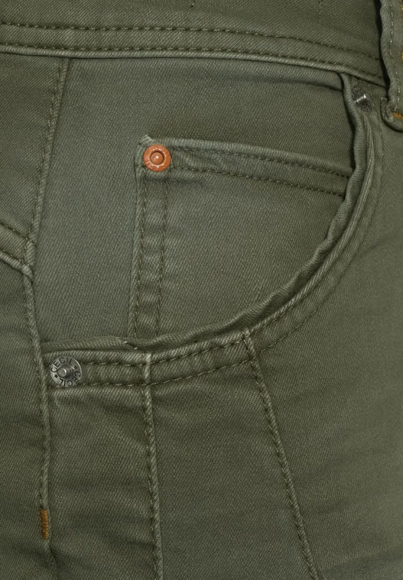 Cecil Hosen*Casual Fit Hose in Inch 32 utility olive