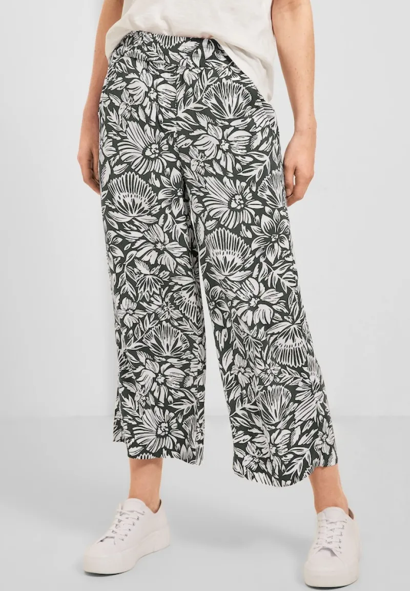 Cecil Shorts*Casual Fit Hose mit Print easy khaki