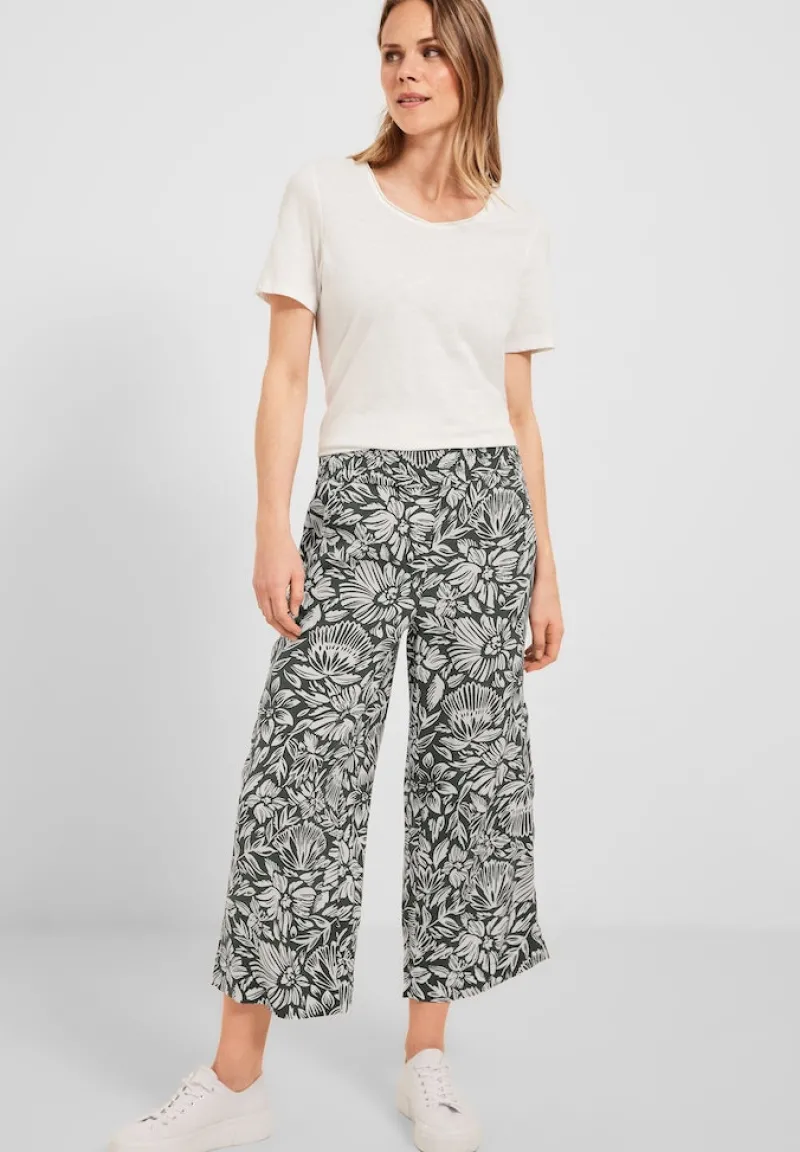 Cecil Shorts*Casual Fit Hose mit Print easy khaki