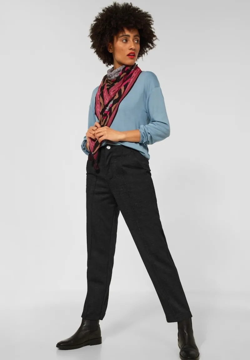 Street One Hosen*Casual Fit Hose mit Stretch Black