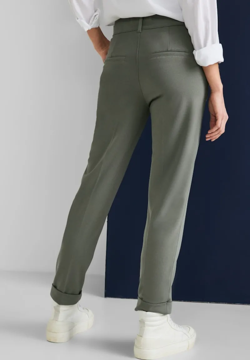 Street One Hosen*Casual Fit Hose mit Stretch dull desert mint