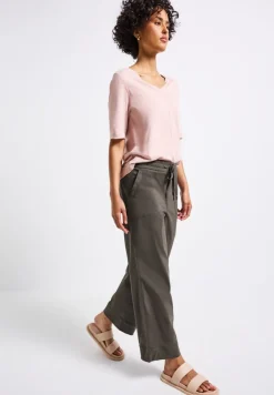 Street One Hosen*Casual Fit Hose mit Turn-Up nomad brown