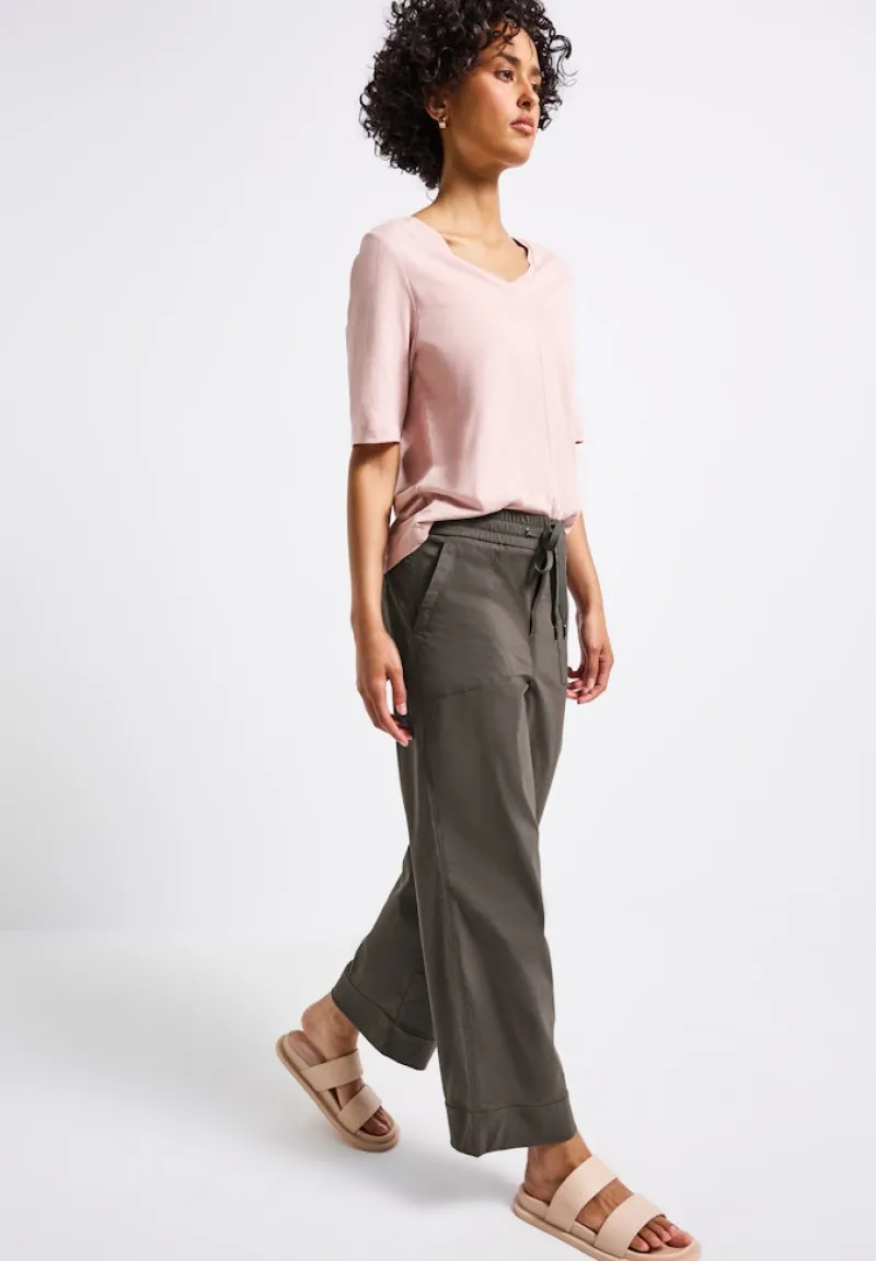 Street One Hosen*Casual Fit Hose mit Turn-Up nomad brown