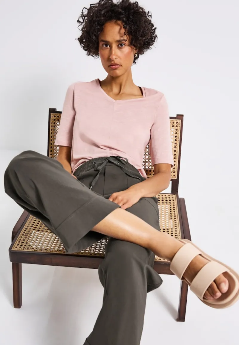 Street One Hosen*Casual Fit Hose mit Turn-Up nomad brown