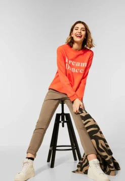 Street One Hosen*Casual Fit Hose mit Zipper nu sand