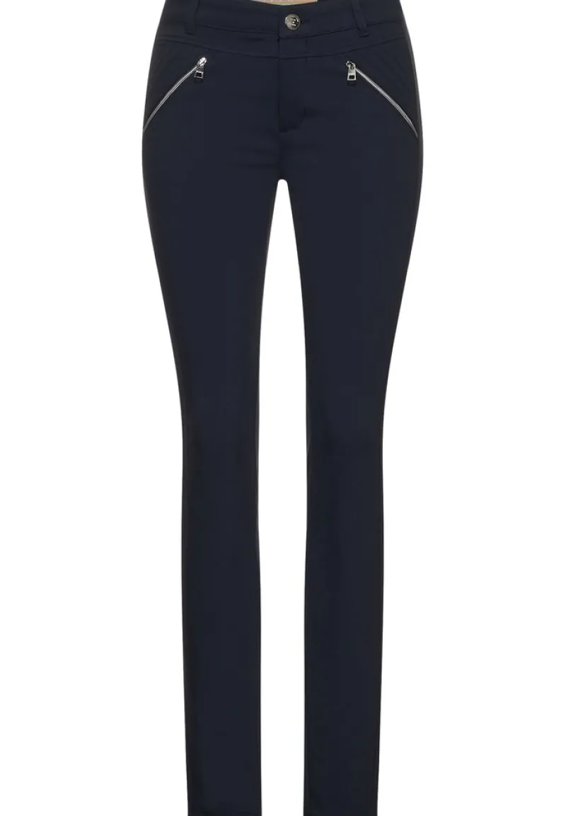 Street One Hosen*Casual Fit Hose mit Zipper dark vintage blue