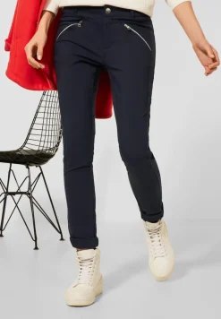Street One Hosen*Casual Fit Hose mit Zipper dark vintage blue