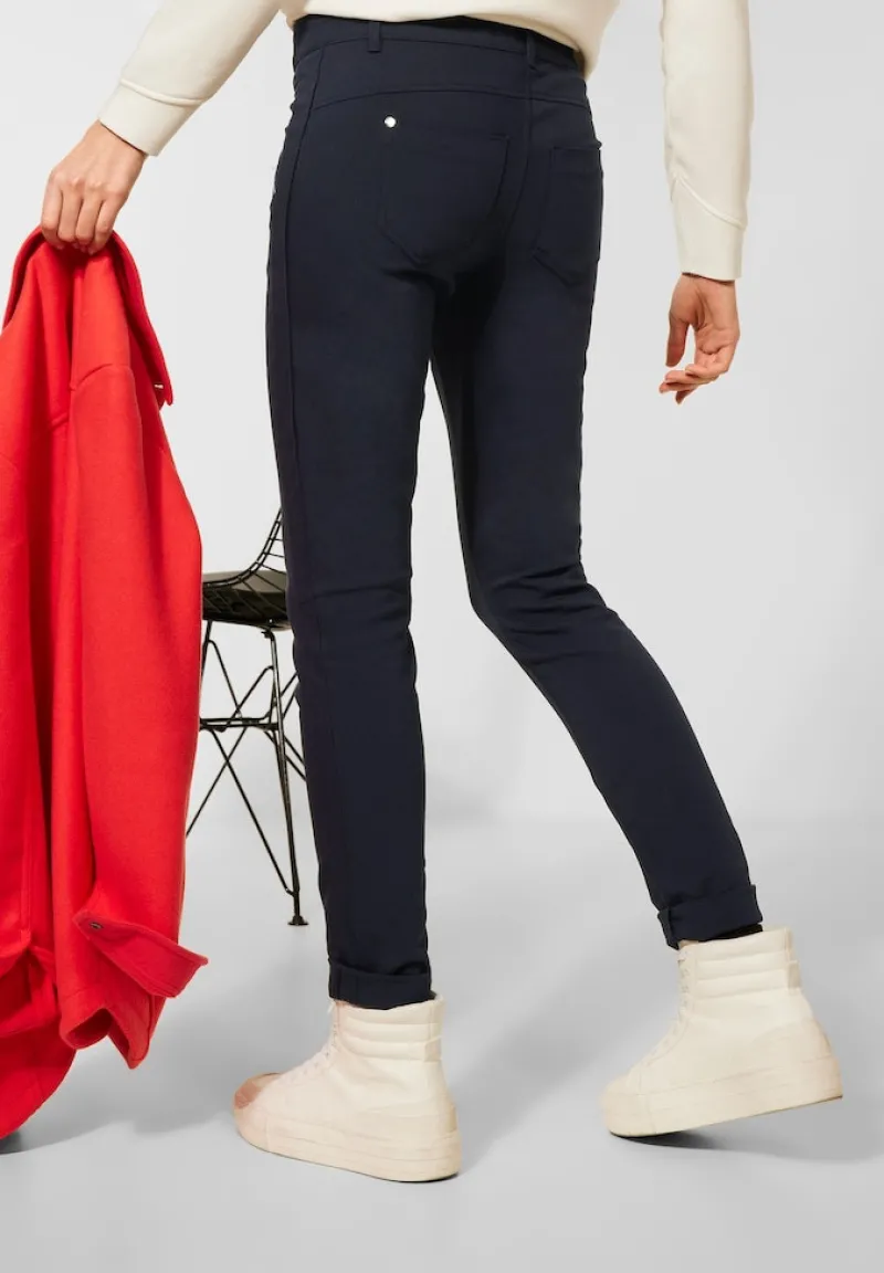 Street One Hosen*Casual Fit Hose mit Zipper dark vintage blue