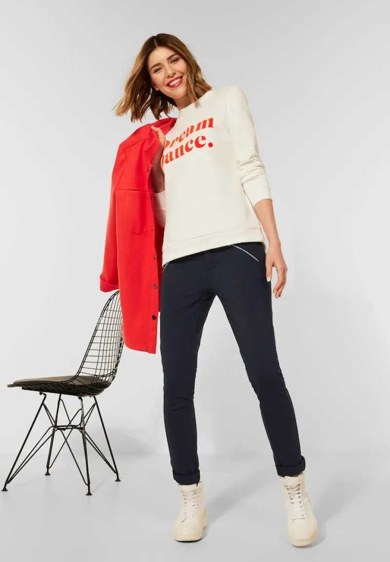 Street One Hosen*Casual Fit Hose mit Zipper dark vintage blue