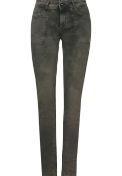 Street One Jeans*Casual Fit Hose mocca overdye black wash