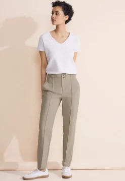 Street One Hosen*Casual Fit Hose safari beige
