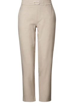 Street One Hosen*Casual Fit Hose sheer beige mel.