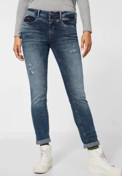 Street One Jeans*Casual Fit Jeans destroyed indigo wash