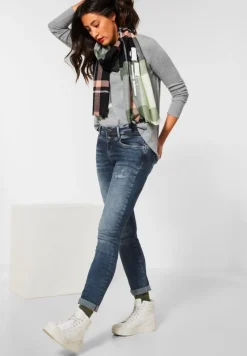 Street One Jeans*Casual Fit Jeans destroyed indigo wash