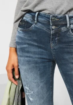 Street One Jeans*Casual Fit Jeans destroyed indigo wash