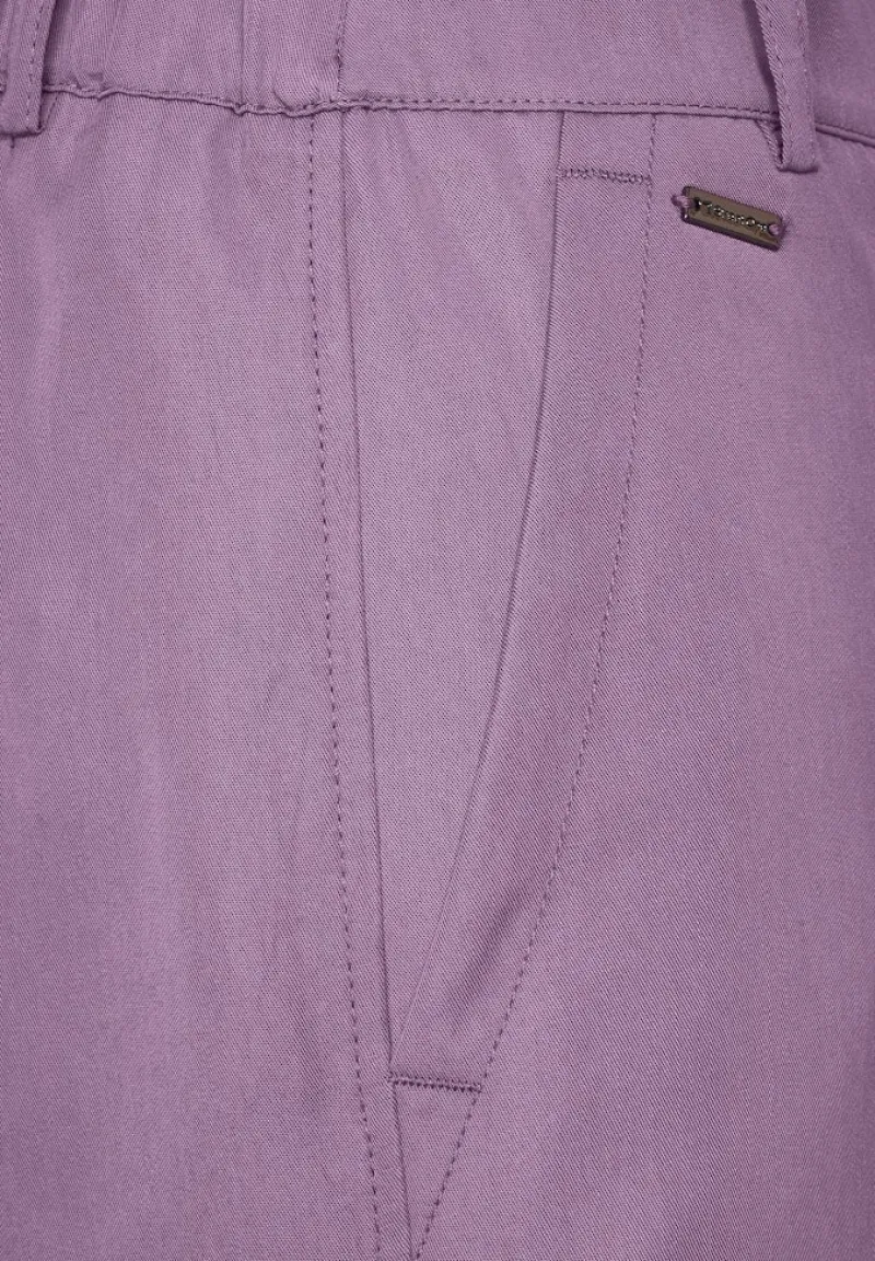 Street One Hosen*Casual Fit Lyocell Hose dark dull lilac