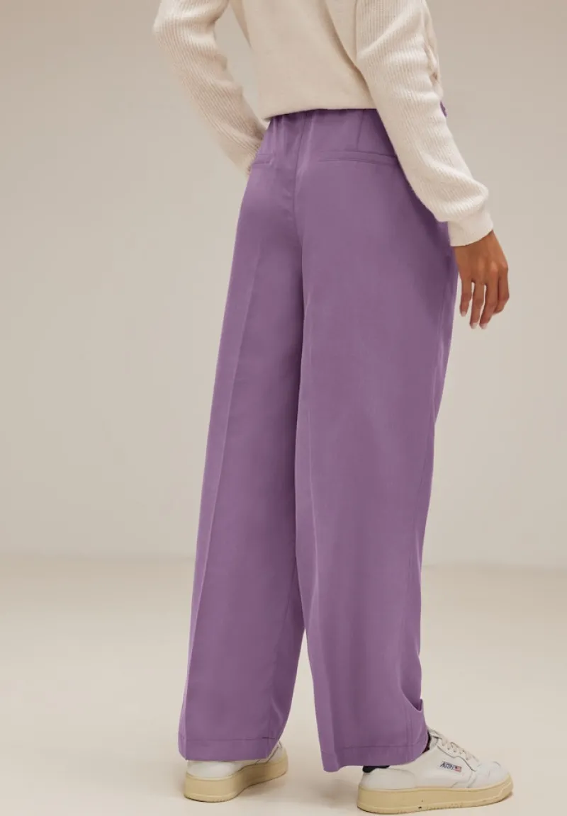 Street One Hosen*Casual Fit Lyocell Hose dark dull lilac
