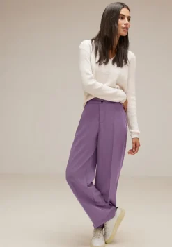 Street One Hosen*Casual Fit Lyocell Hose dark dull lilac