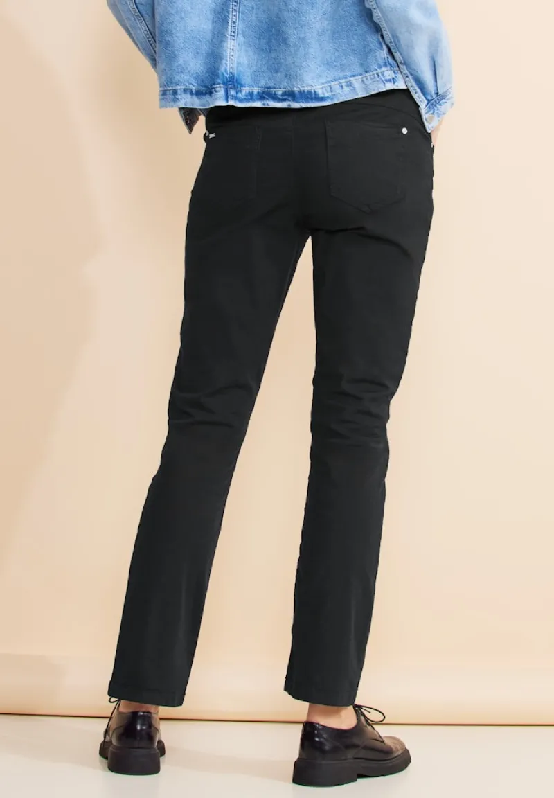 Street One Hosen*Casual Fit Twill Hose Black