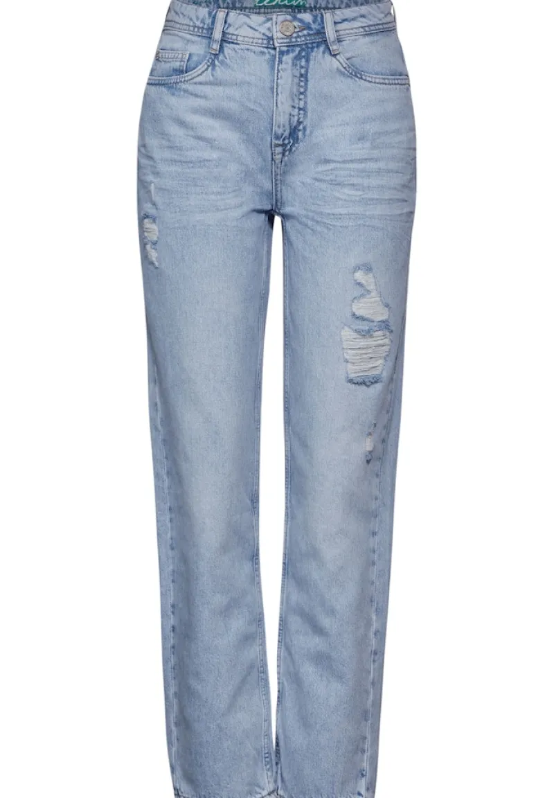 Street One Jeans*Casual Fit used Jeans light blue destroyed