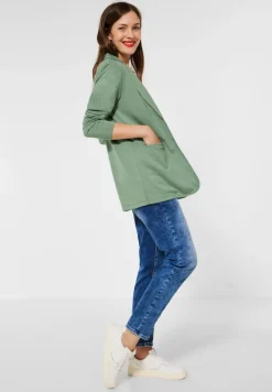 Street One Jacken*Casual Longblazer washed olive melange