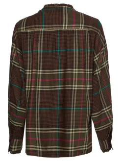 Tommy Hilfiger Blusen*CHECK FLANNEL BLOUSE LS large pop check army green large pop checkarmy green