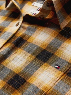 Tommy Hilfiger Blusen*CHECK FLANNEL RELAXED SHIRT LS shadow chk - amber glow