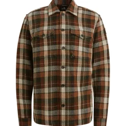 Vanguard Hemden*Check Matt Weave pecan brown