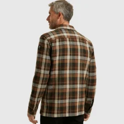 Vanguard Hemden*Check Matt Weave pecan brown