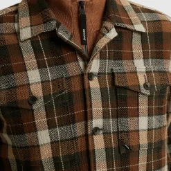 Vanguard Hemden*Check Matt Weave pecan brown