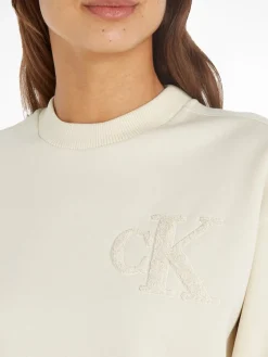 Calvin Klein Jeans Pullover & Sweatshirts*CHENILLE CK CREWNECK eggshell