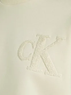 Calvin Klein Jeans Pullover & Sweatshirts*CHENILLE CK CREWNECK eggshell