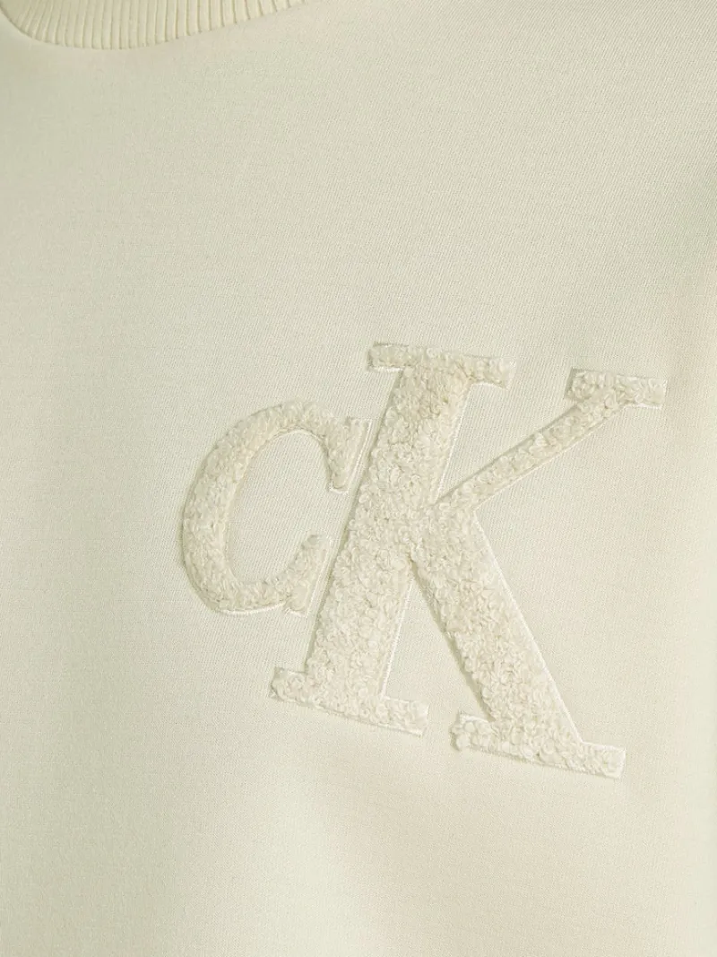 Calvin Klein Jeans Pullover & Sweatshirts*CHENILLE CK CREWNECK eggshell