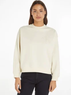 Calvin Klein Jeans Pullover & Sweatshirts*CHENILLE CK CREWNECK eggshell