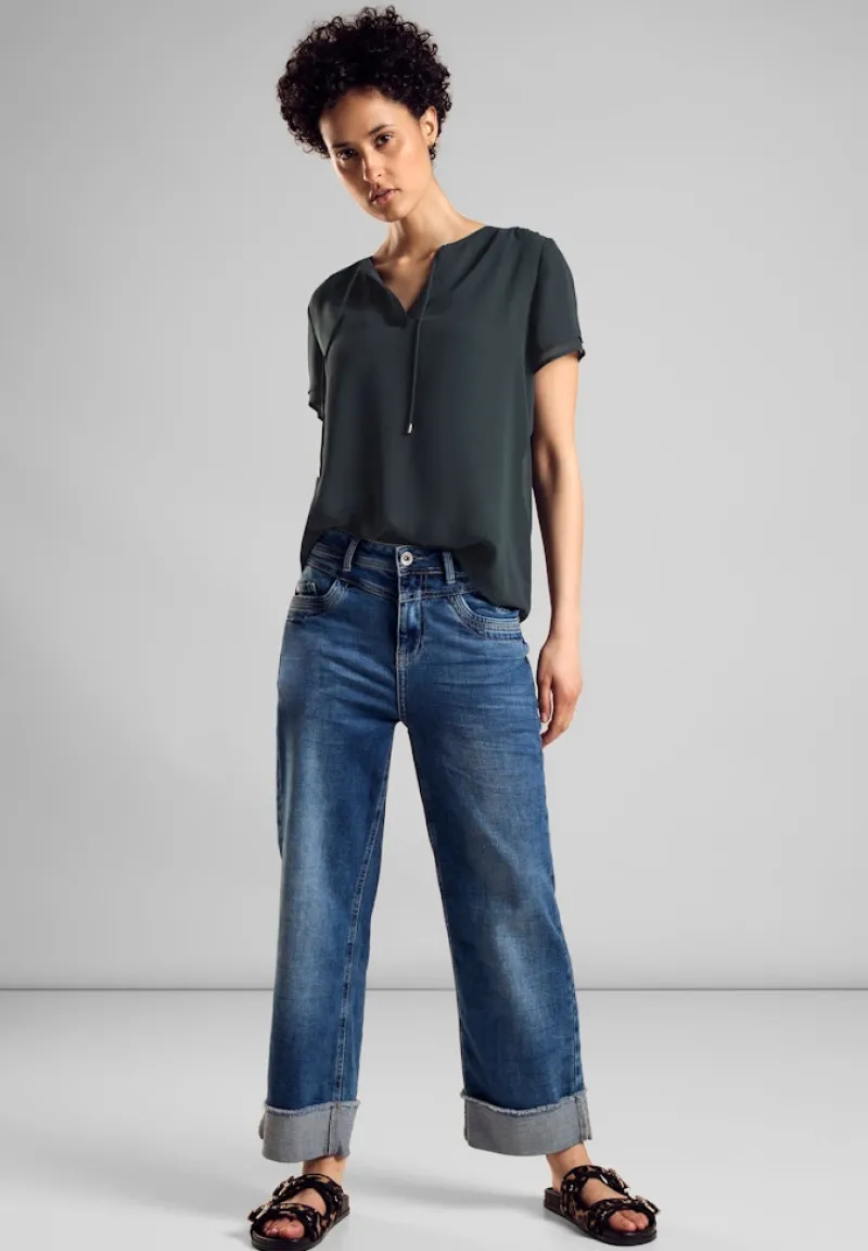 Street One Blusen*Chiffon Bluse cool vintage green