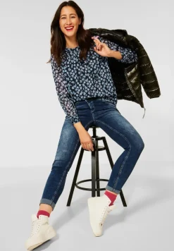 Street One Blusen*Chiffon Bluse mit Schluppe Black