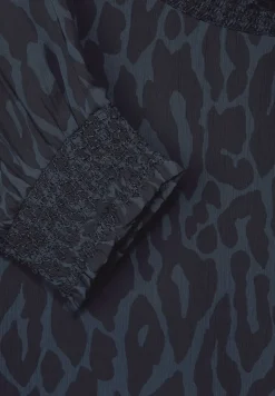 Street One Blusen*Chiffon Bluse mit Smokdetail deep blue