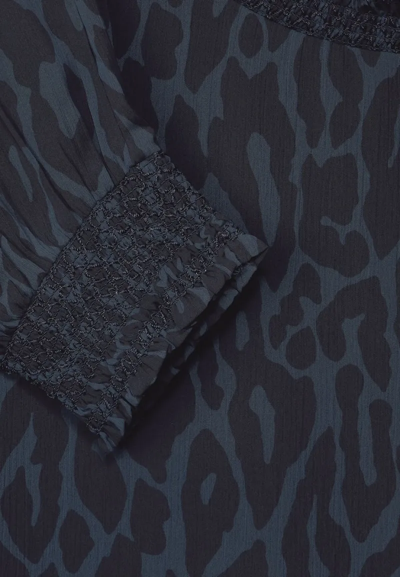 Street One Blusen*Chiffon Bluse mit Smokdetail deep blue