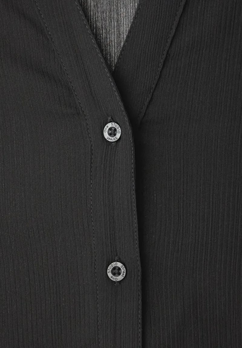 STREET ONE STUDIO Blusen*Chiffon Hemdbluse Black