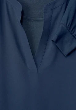 Street One Blusen*Chiffon Langarmshirt atlantic blue