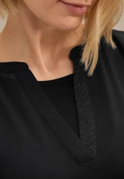 Street One Blusen*Chiffon Langarmshirt Black