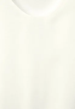 Street One Blusen*Chiffon Materialmix Shirt off white