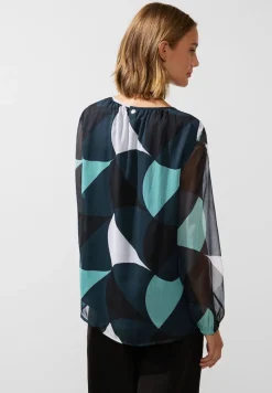 Street One Blusen*Chiffon Printbluse cool vintage green