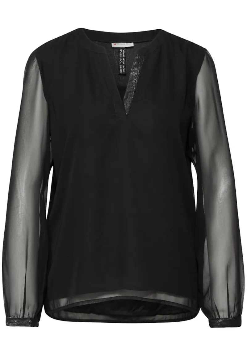 Street One Blusen*Chiffon-Bluse Black