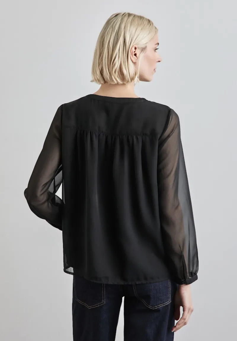 Street One Blusen*Chiffon-Bluse Black