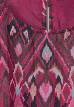 Street One Blusen*Chiffonbluse mit Ikat-Print tamed berry