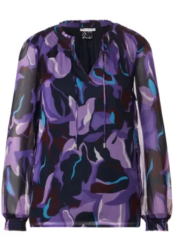 Street One Blusen*Chiffonbluse mit Print lupine lilac