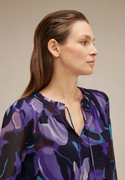 Street One Blusen*Chiffonbluse mit Print lupine lilac
